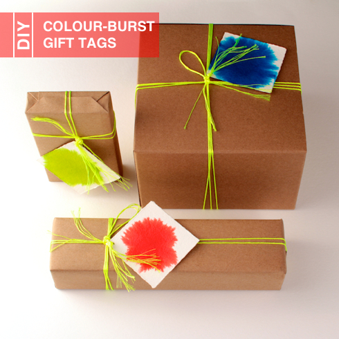 DIY Colour-Burst Gift Tags